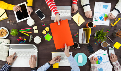 Business People Working on an Office Desk
