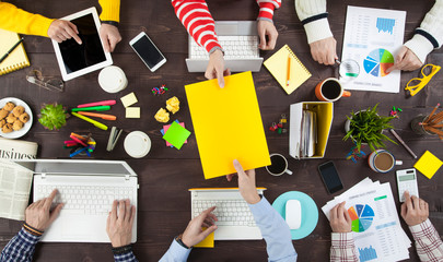 Business People Working on an Office Desk