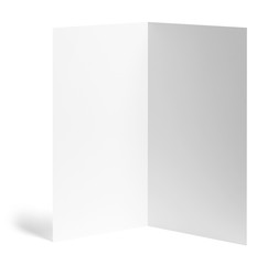 folded leaflet white blank paper template book