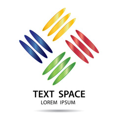 Colorful logo template design on white background. Abstract logo.