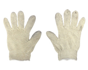 Obraz premium Dirty glove on white background.