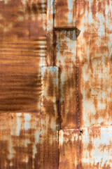 Old metal rusty wall for design, banner and layout