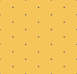 Yellow and blue minimalist geometric seamless pattern with tiny hexagons, dots