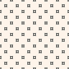 Vector seamless pattern. Simple minimalist texture, perforated rounded squares