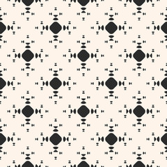 Vector minimalist seamless pattern with small circles, rounded triangles
