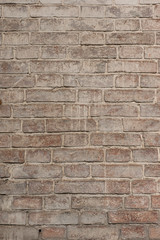 Whitewashed red brick wall. For design, banner and layout