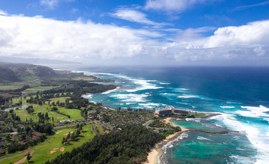 Fototapeta na wymiar Hawaii from dron