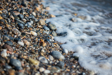 Pebble texture close up