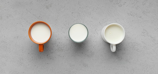Three cups of milk