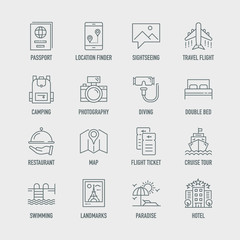 Travel And Vacation Icon Set