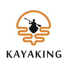 Kayaking simple Logo Designs Template 