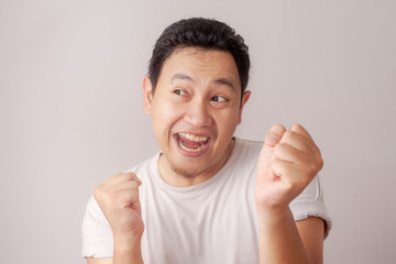 Happy Funny Asian Man Dancing Full of Joy