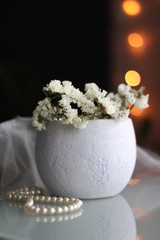 Fototapeta premium Still life flowers on the table with a beautiful background for the holiday