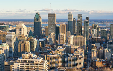 Scenic view of downtown Montreal