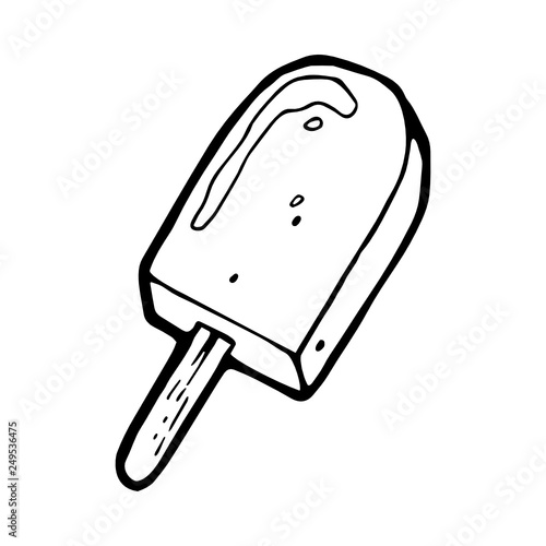 "Ice cream bar icecream svg icon handdrawn" Stock image and royalty