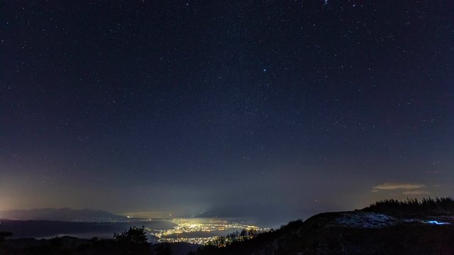 双子座流星群の夜景