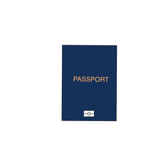 Blue international document passport, travel concept, flat design vector