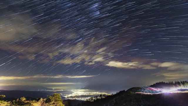 双子座流星群の夜景