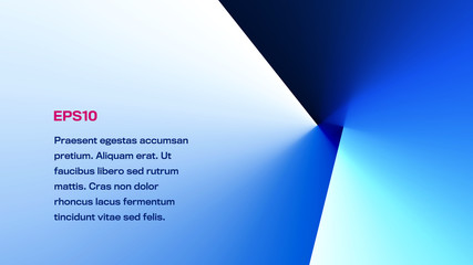 Abstract Light and Shade Texture with Angle Gradient Effect in Blue Tones. Aspect Ratio 16:9. EPS 10 Vector.