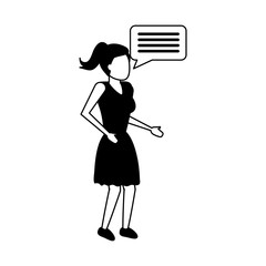 woman character speech bubble