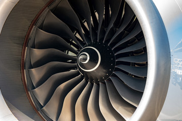 Jet Engine Closeup Fan Blades