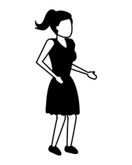 woman standing character