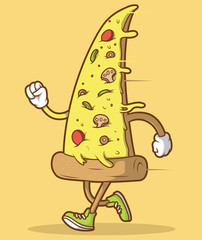 Fast food vector illustration. Sport, Running, healthy, food design concept