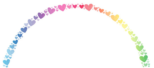 rainbow of hearts