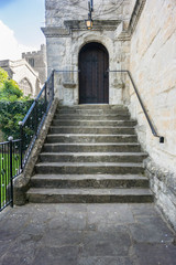 Fototapeta na wymiar Ancient Stone Steps to a Door