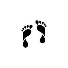 Human footprints icon logo