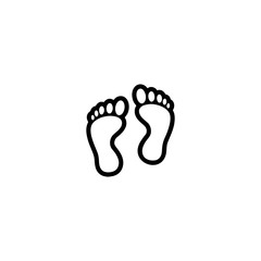 Human footprints outlines