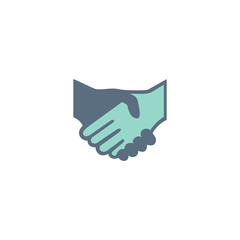 Illustration of shaking hands agreement