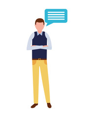 businessman speech bubble