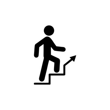 Man climbing stairs
