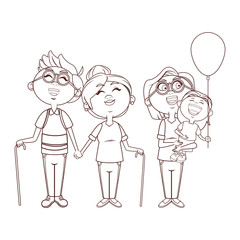 grandparents and granddaughter