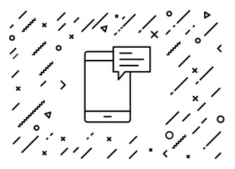 Mobile SMS Icon Concept