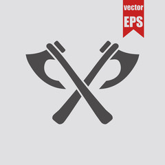 Two axes icon.Vector illustration.