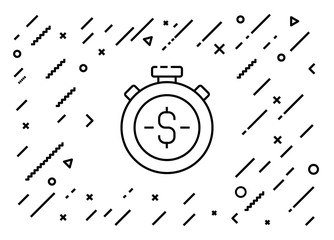 Time Is Money Icon Concept