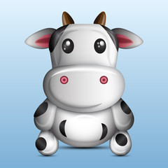 3D vector cow