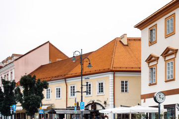 VILNIUS, LITHUANIA - September 2, 2017: Antique building view in Vilnius, Lithuanian