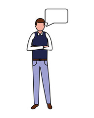 businessman speech bubble