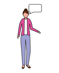 businesswoman speech bubble