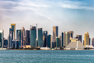 Naklejka premium Widok miasta Doha. Katar.