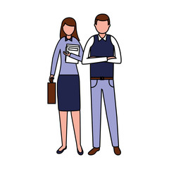 business man and woman