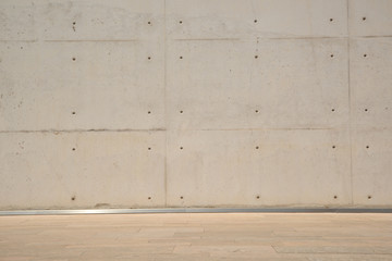 modern loft concrete wall texture with wood grain as background