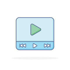 VIDEO PLAYER ILLUSTRATION CONCEPT