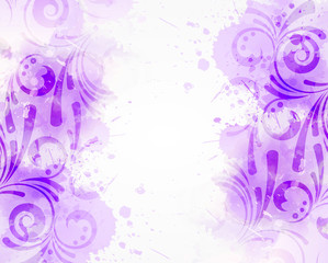 Abstract background with floral swirls