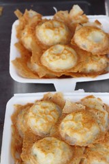 Coconut milk mix sugar and flour ,Thai dessert