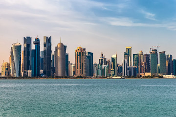 Plakat Doha citi view. Qatar.