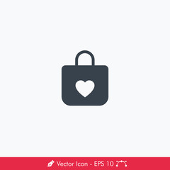 Wish List Online Shopping Icon / Vector